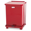 Rubbermaid Defenders Heavy-Duty Steel Step Can, 4 gal, Steel, Red