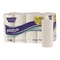 Windsoft Premium Kitchen Roll Towels, 2 Ply, 12 Rolls